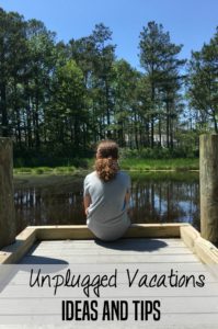 These are some great ideas and tips for unplugged vacations to get your kids off of screens and enjoying nature!